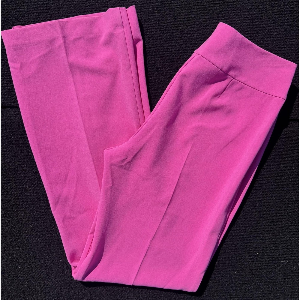 Trina Turk Phineas Flair‎ Pants Women's 8 Pink Flare Side Zip NWT $258